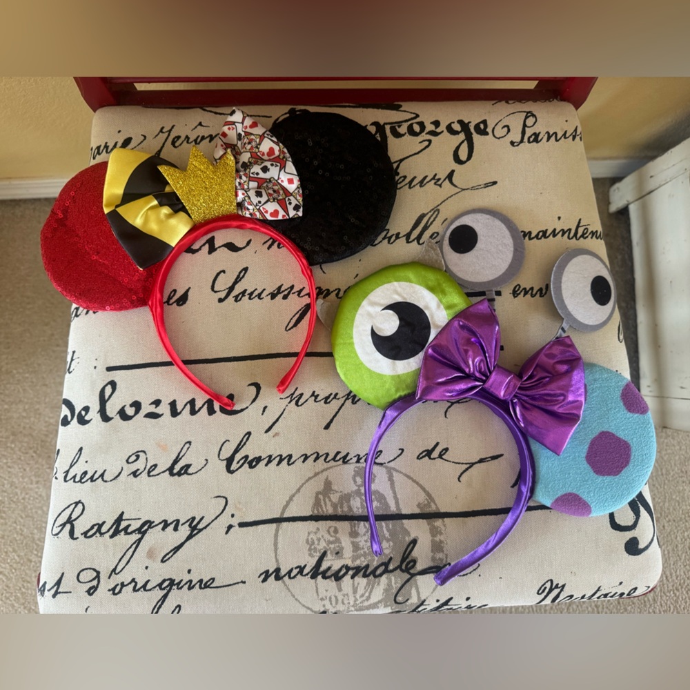 Disney Mickey Minnie Ears Headbands Pixar Monsters Inc and Villians Ears